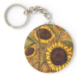 Sunflower Key Chains Cheerful Yellow Flower Gifts
