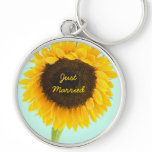 Sunflower Keychain Just Married