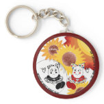 Sunflower Keychain - Whimsical Art Bag Charm