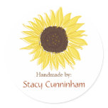 Sunflower Labels for Handmade items Stickers