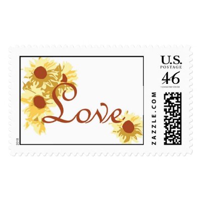 Sunflower Love Classic Postage Stamp
