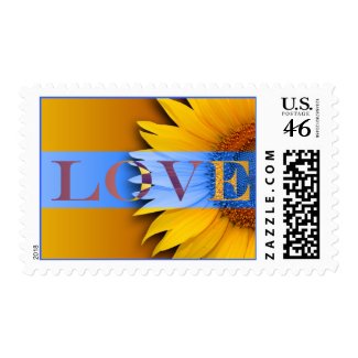 Sunflower Love Postage Stamp