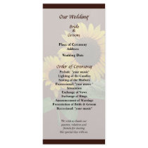Sunflower Love Wedding Program Customized Rack Card