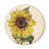 Sunflower Refrigerator Magnet