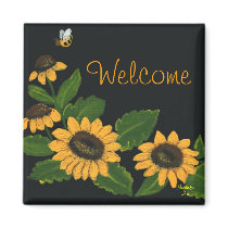 Sunflower Magnet by Mousefx Sunflower Magnet