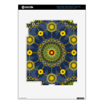 Sunflower Mandala Array iPad 3 Skin