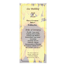 Sunflower Medallion Wedding Program rack cards