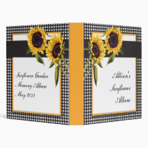 Sunflower Memory Album 3 Ring Binder