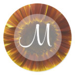 Sunflower Monogram Seal Sticker