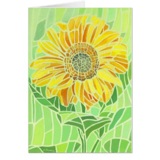 Sunflower Mosaic Design card