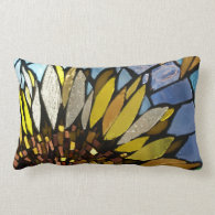 Sunflower mosaic pillow