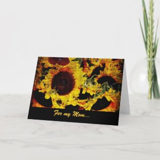 Sunflower Mother's day greeting card