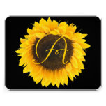 Sunflower on Black Response Card Personalized Announcement