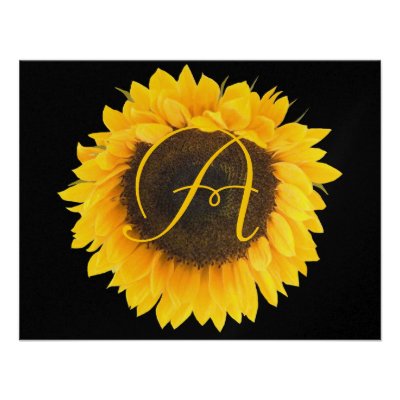 Sunflower on Black Response Card Personalized Invitations