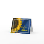 Sunflower on Blue Change of Address
