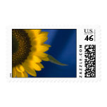 Sunflower on Blue Postage Stamp