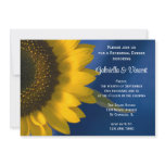Sunflower on Blue Rehearsal Dinner Invitation