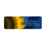 Sunflower on Blue Return Address Label