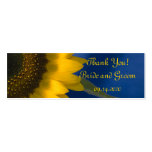 Sunflower on Blue Wedding Favor Tags Business Card
