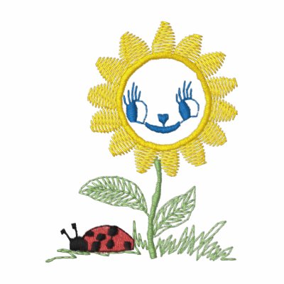 Sunflower Outline Polo by ZazzleEmbroidery