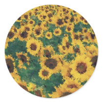 Sunflower painting art - Sticker