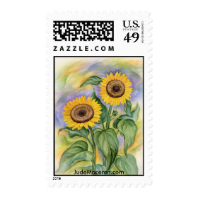 Sunflower Painting - Stamp