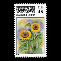 Sunflower Painting - Stamp