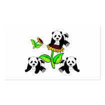 Sunflower Panda Bears Business Card