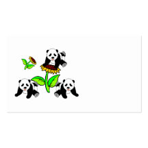 Sunflower Panda Bears Business Card