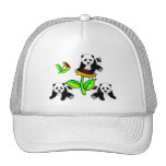 Sunflower Panda Bears Trucker Hats