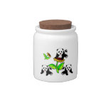 Sunflower Pandas Candy Dishes