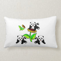 Sunflower Pandas pillows