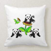 Sunflower Pandas pillows