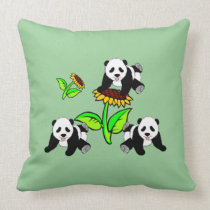 Sunflower Pandas pillows