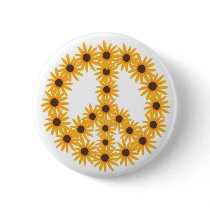 Sunflower Peace Sign buttons