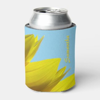 Sunflower Personalized Can Cooler