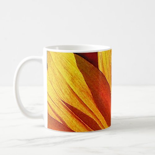 Sunflower Petals Abstract Mug