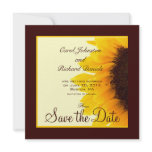 Sunflower Photo Floral Save the Date Cards Custom Invite
