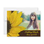 Sunflower Photo Graduation Invitation