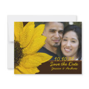 Sunflower Photo Save the Date Card for Weddings invitation