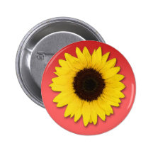 SUNFLOWER PINBACK BUTTON