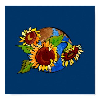 Sunflower Gifts, T-Shirts and Home Decor Sunflower Planet print