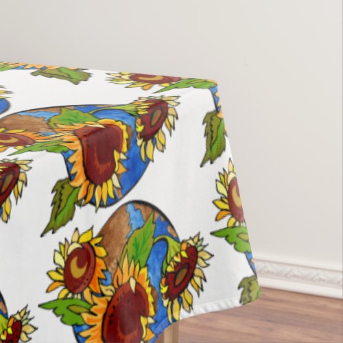 Sunflower Planet Tablecloth