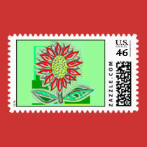 sunflower postage