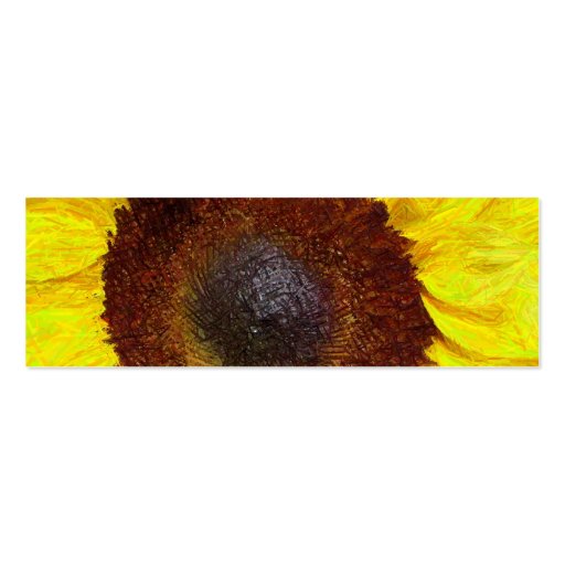 Sunflower Profile Card Business Card Template (back side)