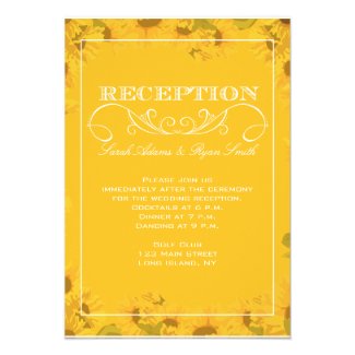 Rustic Yellow Sunflower Wedding Invitations