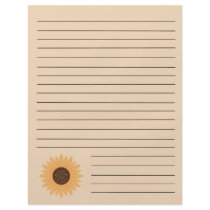 Sunflower Recipe Binder Pages Custom Flyer