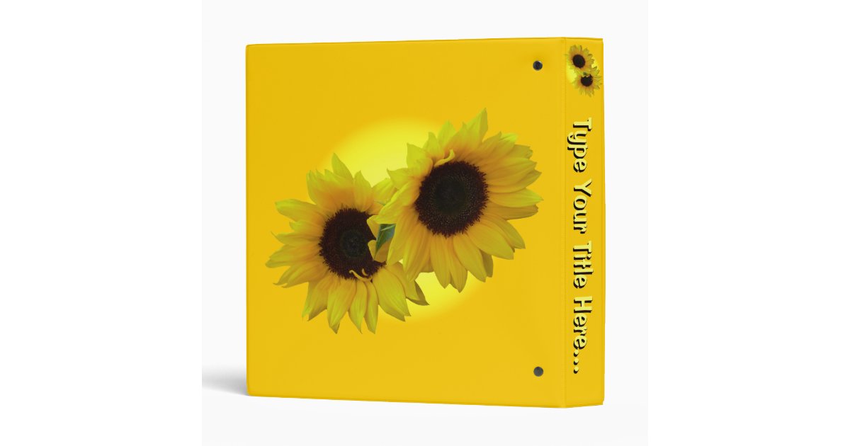 Sunflower Recipe Book Flavorites Recipe Book 3 Ring Binder Zazzle
