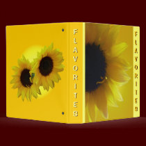 Sunflower Recipe Book - Flavorites Recipe Book binders