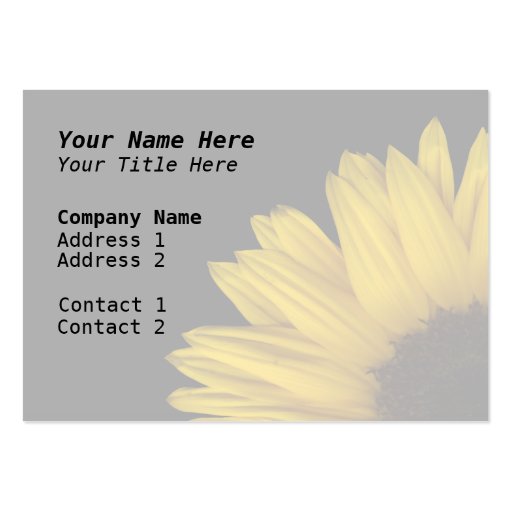 Sunflower Reflection Business Card - Customized (back side)